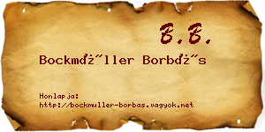Bockmüller Borbás névjegykártya